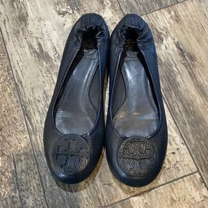 Tory Burch Reva Pebbled Leather Ballet Flat